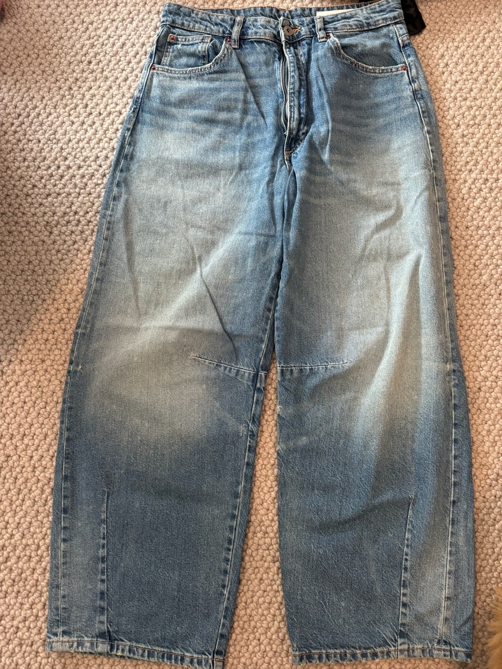 Zara Baggy Balloon Jeans faded blue